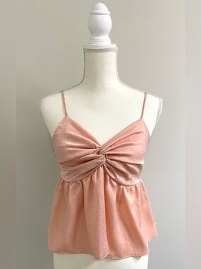 Peach Love California Womens S Solid Pink Babydoll Crop Top Boho Y2K Festival